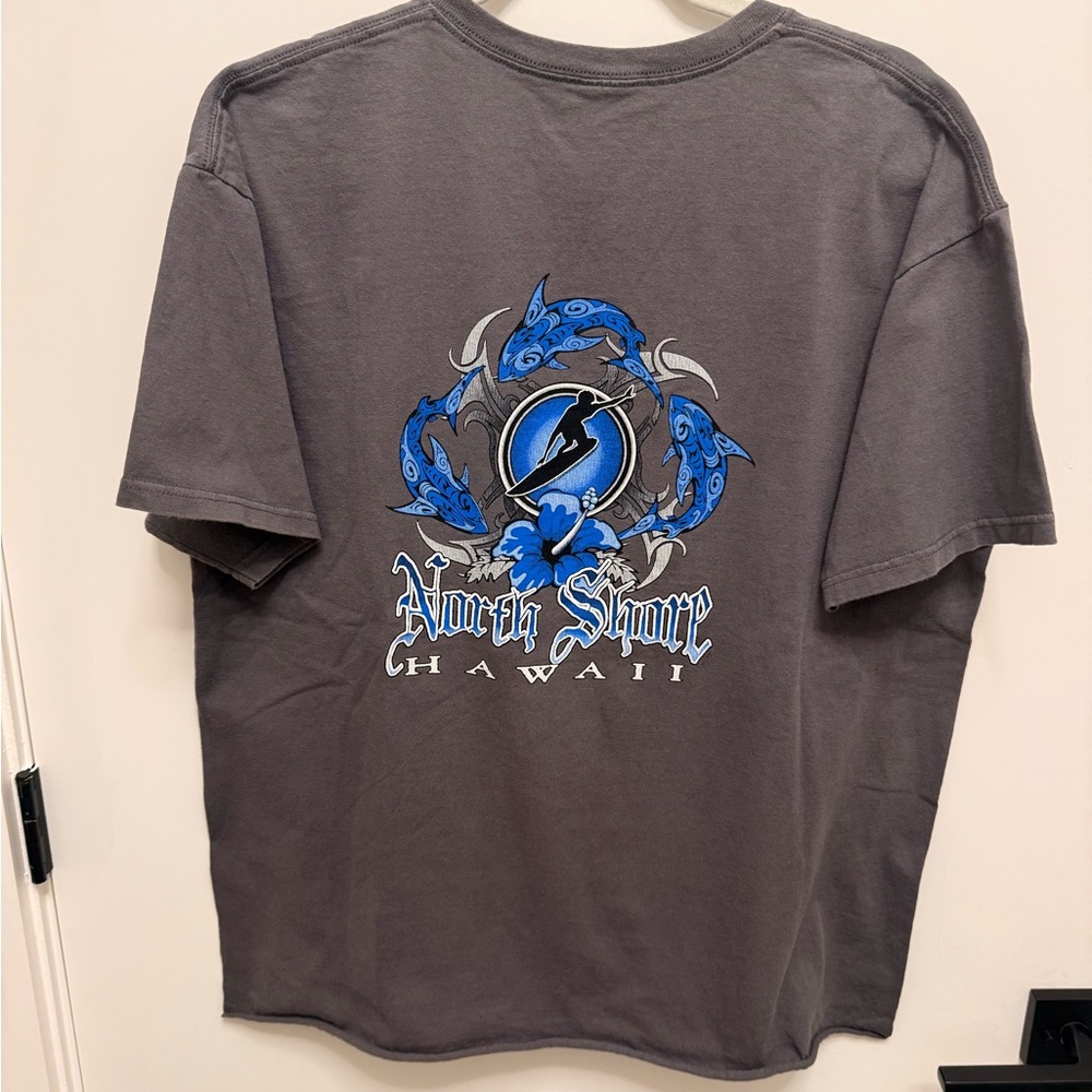 Gray North Shore Hawaii Graphic T-Shirt